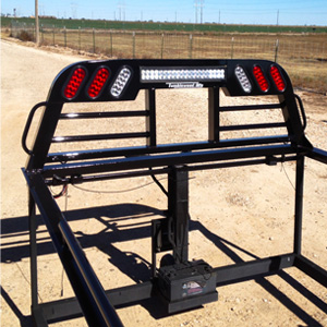 Outlaw Edition Headache Rack (with Grab Handles, LED Lights, Light Bar) - Tumbleweed MFG