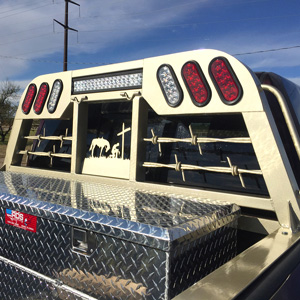 Outlaw Edition Headache Rack (with Silhouette Cut, and Texas Barb Wire)- Tumbleweed MFG