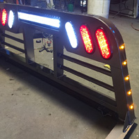 Outlaw Edition Headache Rack (with Amber LED Clearance Lights) - Tumbleweed MFG